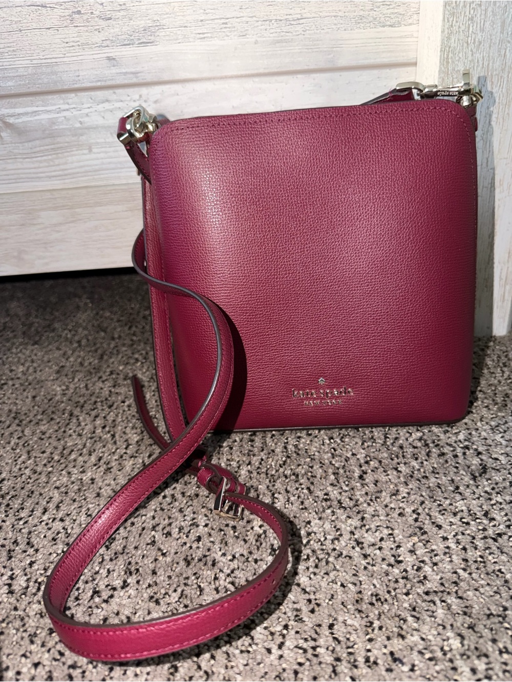 kate spade darcy mini bucket crossbody in berry